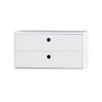 Caisson 2 tiroirs 78 x 30 cm - Blanc